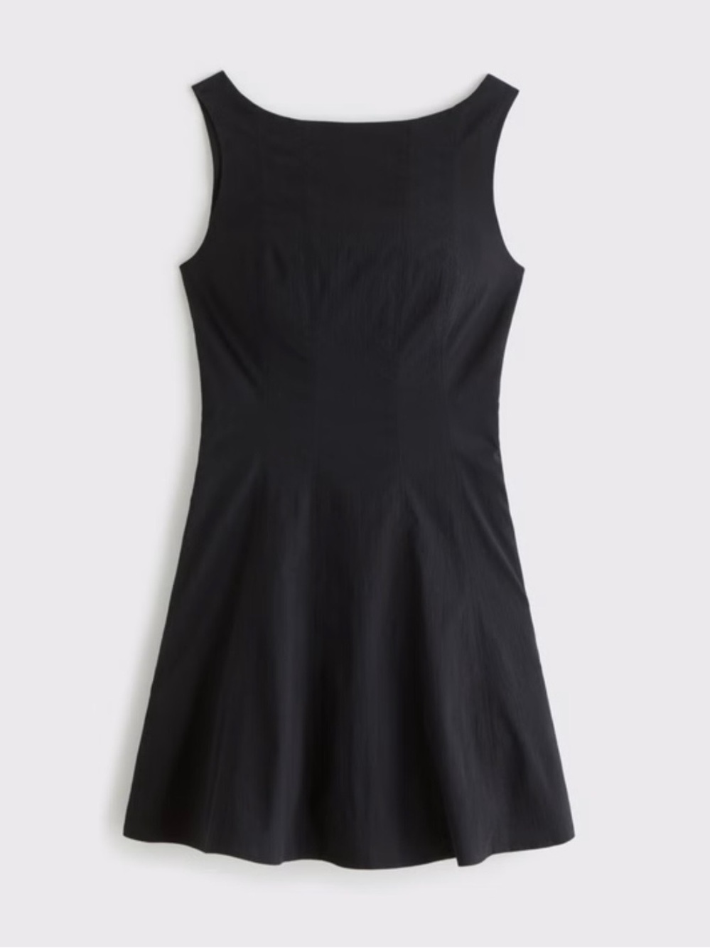 Abercrombie & Fitch Black Scoop-Neck Fit & Flare Mini Dress